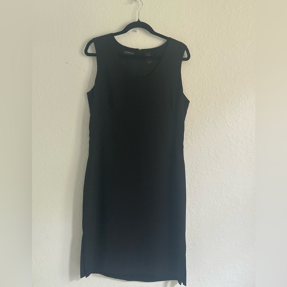 Liz Claiborne Black Sheath Mini Dress size 12